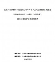 山東祥東新材料科技有限公司年產(chǎn)8.7萬噸抗氧化劑、烷基酚及粗酚精制項(xiàng)目(一期)(一期裝置)竣工環(huán)境保護(hù)驗(yàn)收監(jiān)測報(bào)告